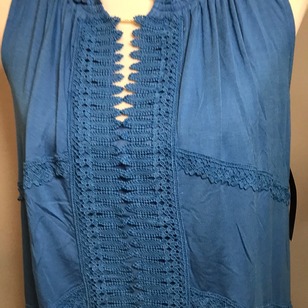 ELIE TAHARI WEDGEWOOD BLUE TOP - Picture 2 of 7